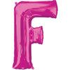 Metallic Balloon - Jumbo Letter Pink F