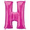 Metallic Balloon - Jumbo Letter Pink H