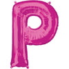 Metallic Balloon - Jumbo Letter Pink P