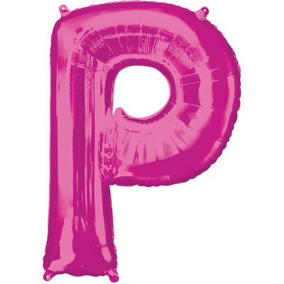 Metallic Balloon - Jumbo Letter Pink P