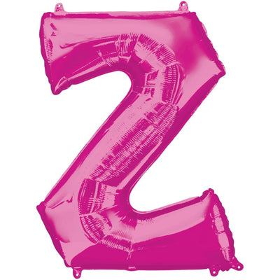 Metallic Balloon - Jumbo Letter Pink Z