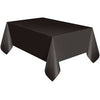 Midnight Black Plastic Table Cover 54x108"