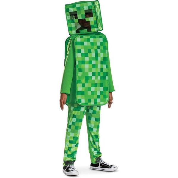 Minecraft Creeper Costume for Kids, Official Minecraft Costume Pop Out Outfit with Headpiece, Child Size Small 4-6