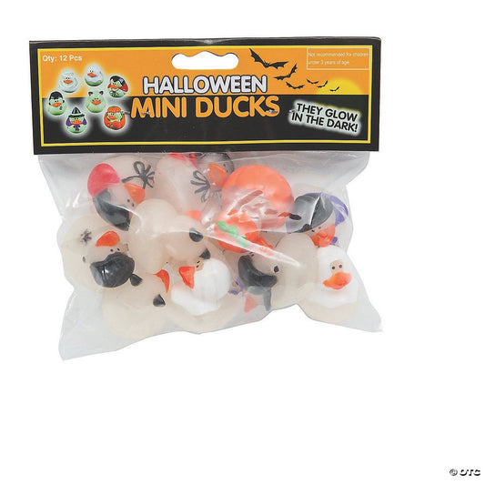 Mini Glow in the Dark Halloween Rubber Duckies