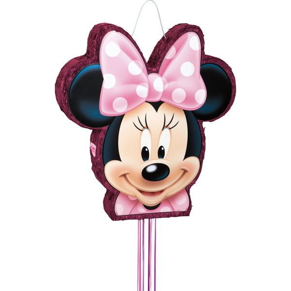 Minnie Mouse Shaped Drum Pull Piñata