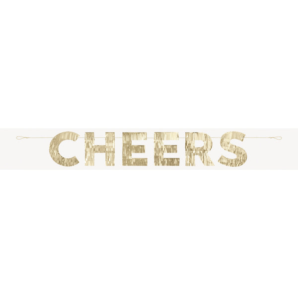 Modern Christmas "Cheers" Goil Foil Banner