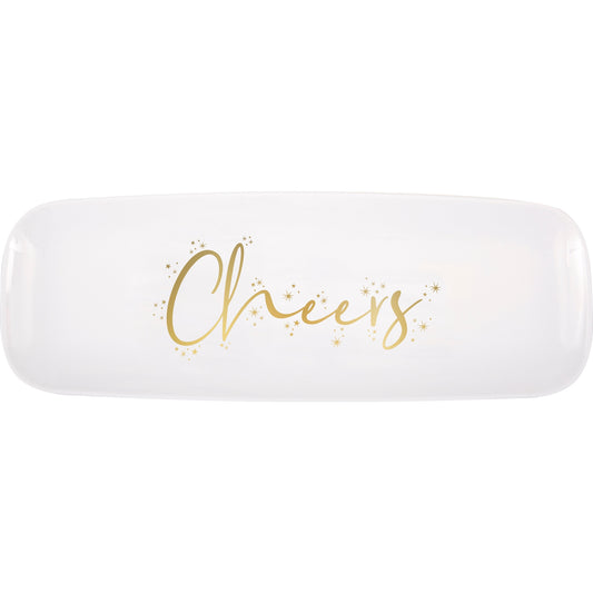 Modern Christmas Cheers Serving Tray
