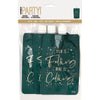 Modern Christmas Green & Gold 8oz Drink Pouch