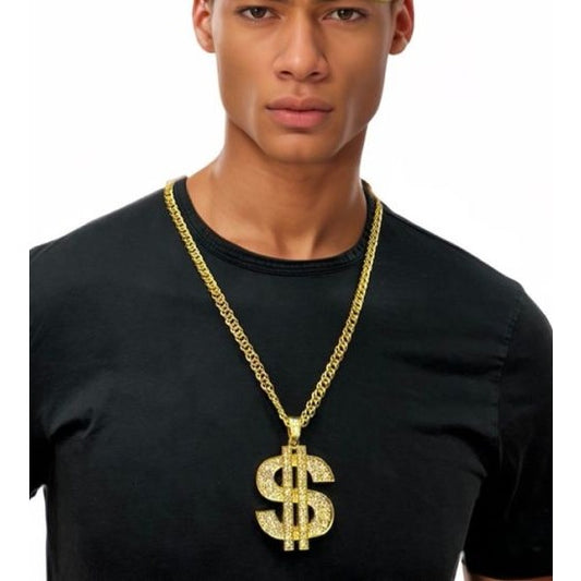 NEW: Oversized Bling Dollar Sign Necklace