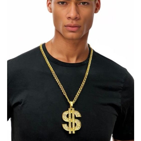 NEW: Oversized Bling Dollar Sign Necklace