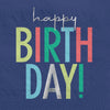 Napkin - Lunch, Blue, Modern Birthday, 3-Ply, 6.5", 16 Count