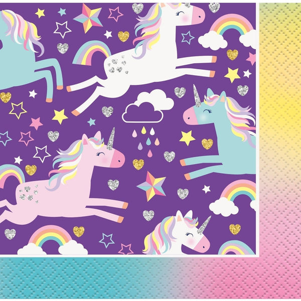 Napkins - Beverage, Unicorn 16 Count