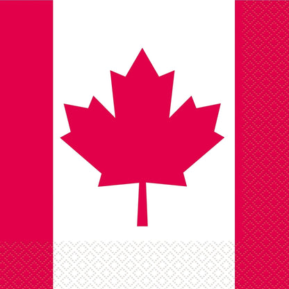 Napkins - Lunch, Canada Day Leaf, 16 Count