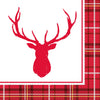 Napkins - Lunch, Plaid Deer