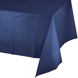 Navy Plastic Table Cover 54" x 108"