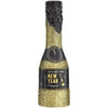 New Year's Mini Glitter Bottle Confetti Poppers, 4 Count.