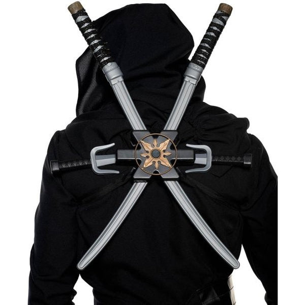 Ninja Swords, Sai & Star Sheath Backpack Set