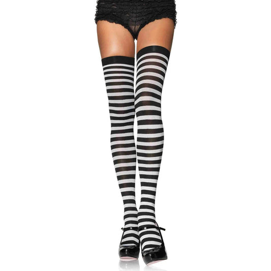 Nylon Striped Stockings