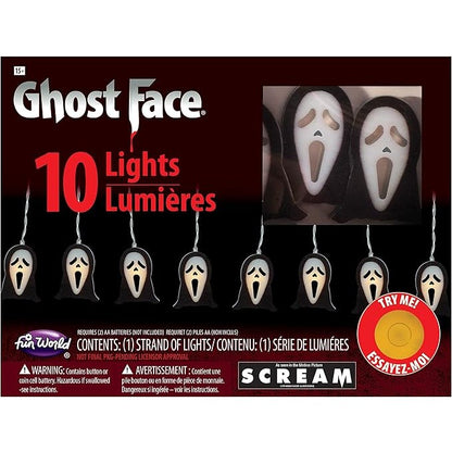 Officially Licensed Ghost Face/Scream String Lights Battery Operated