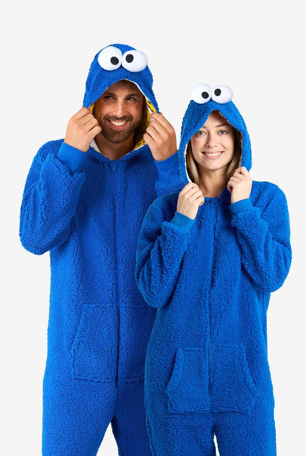 Sesame Street Cookie Monster Adult Onesie, Size Large