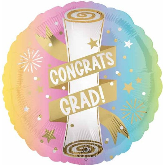 Pastel Graduation 18" Foil Balloon