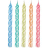 Pastel Pearlized Spiral Candles