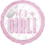 Pink "It's a Girl" Balloon 18" Foil