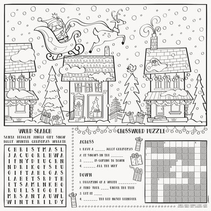 Placemats - Coloring, Christmas, 8 Count