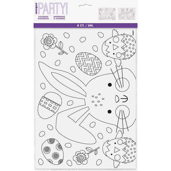 Placemats - Easter Colouring Sheets, 8 Count