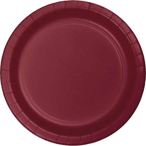 Plate 7" Sturdy Style 24 Count Burgundy