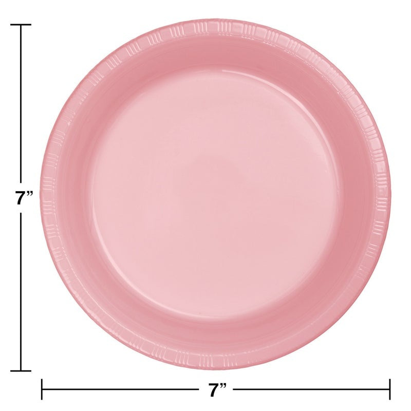 Plates 7", Plastic, 20 Count – Classic Pink