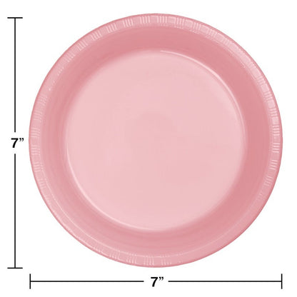 Plates 7", Plastic, 20 Count – Classic Pink