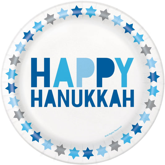 Plates - 7" Starry Hanukkah