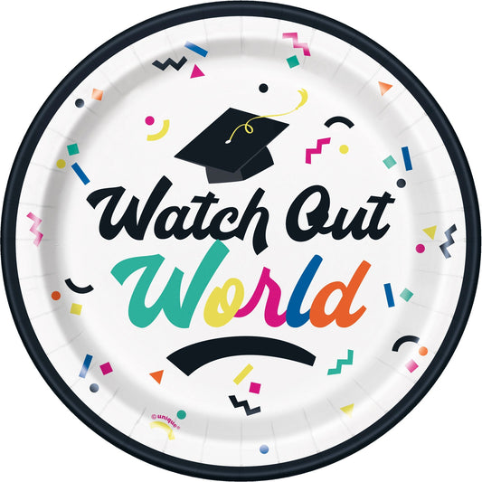 Plates - 7" Watch Our World Grad