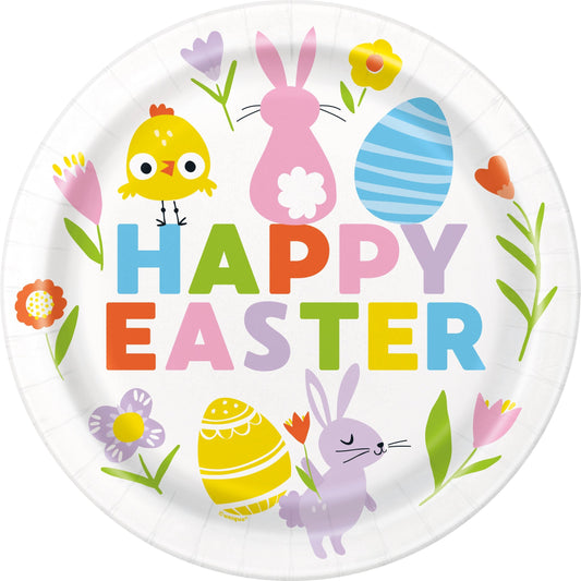 Plates - 9" Colorful Easter