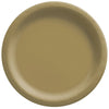 Plates - Gold, Round, Paper, 10", 50 Count
