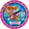 Plates - Pink and Blue, Paw Patrol, Girl, Round, 9"