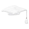 Plush Graduate Cap White