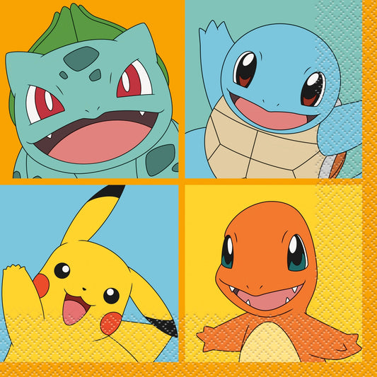 Pokemon Lunch Napkins, 16 Count