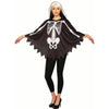 Poncho - Ad Skeleton Bones Black