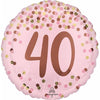 Pretty in Pink 40th Birthday 18" Foil Balloon
