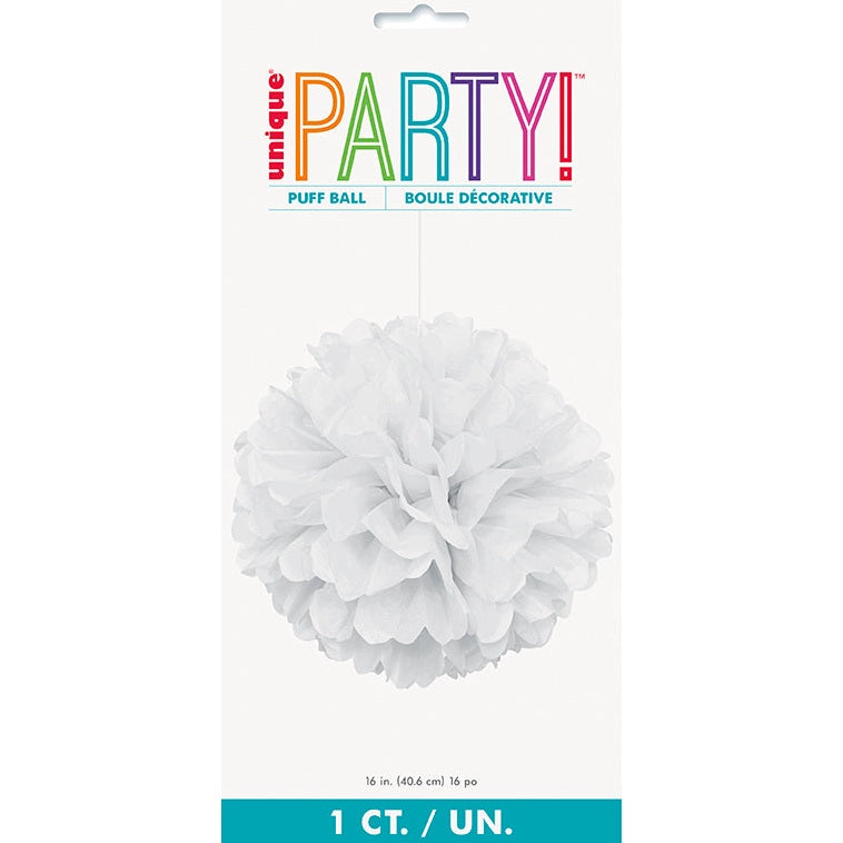 Puff Decoration – 16" – White
