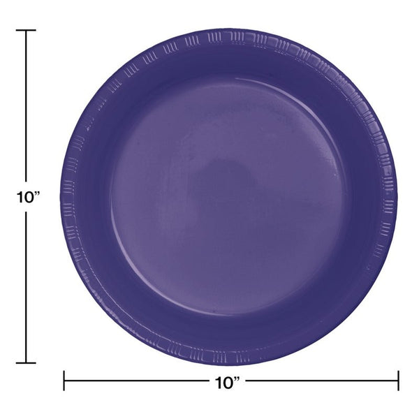 Purple Plastic 10" Plates 20CT