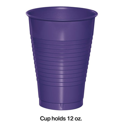 Purple Plastic 12 oz Tumblers 20CT