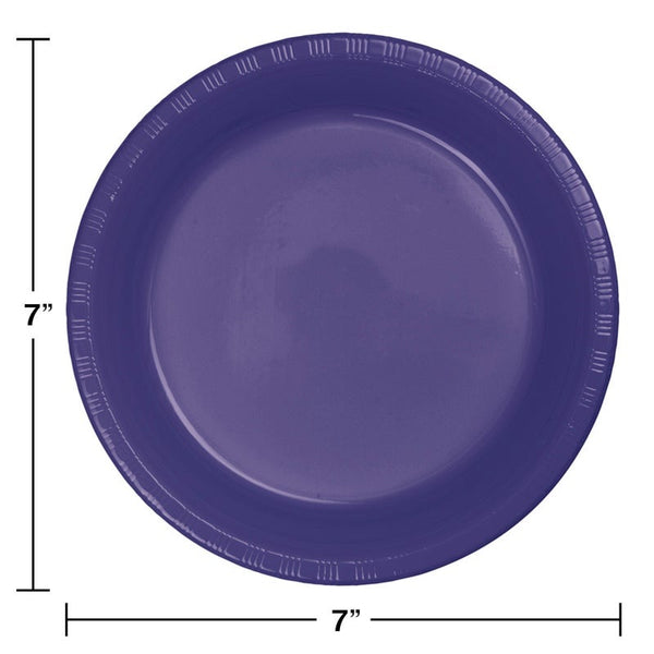 Purple Plastic 7" Plates 20CT