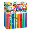 Rainbow "Happy Birthday" Large Gift Bag, 13" x 10"