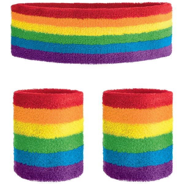 Rainbow Sweatband And Headband