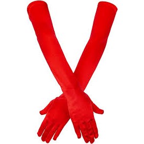 Red Satin Gloves
