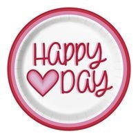 Retro Valentine Hearts 9" Plate