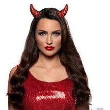 Rhinestone Devil Horns